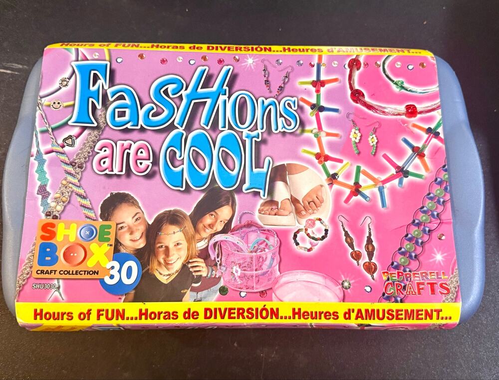 vintage "Fashions are Cool" Shoebox Craft Collection box by Seymour House 1990’s